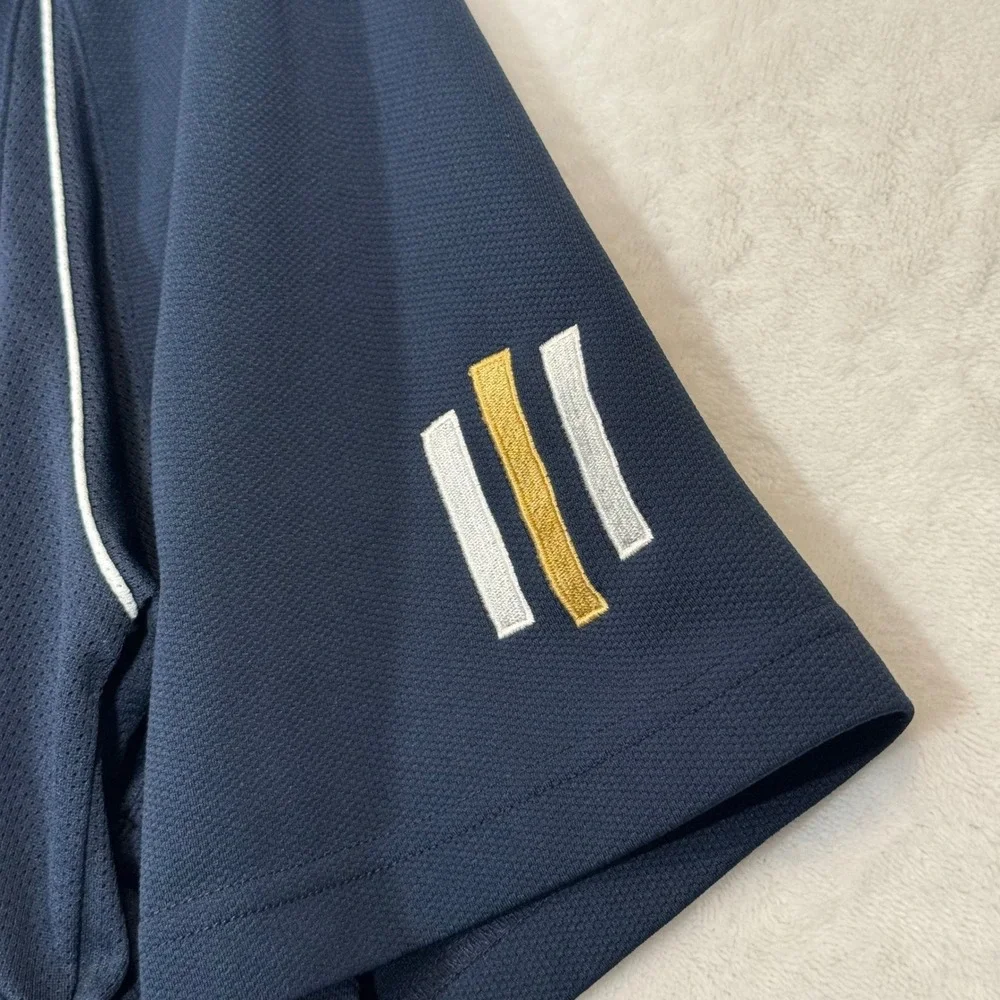 Adidas Navy Blue Notre Dame Fighting Irish Polo Shirt Large